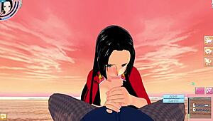 Boa Hancock in One Piece 3D hentai game POV