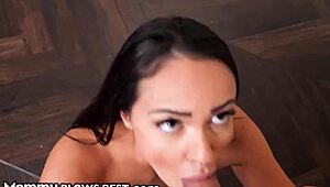 When Your New Stepmom Is a Pornstar - MommyBlowsBest Deepthroat Action. Watch Her Big Tits Bounce!