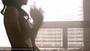 erotic scene with nude punishment and music