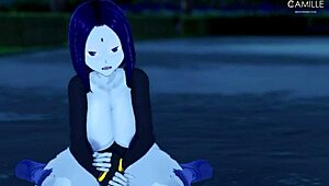 raven gives joi and facial in dark forest with big thighs 😈