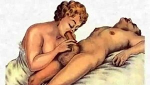 Vintage Erotic Illustration Of Anime Hentai Cartoon Fetish!