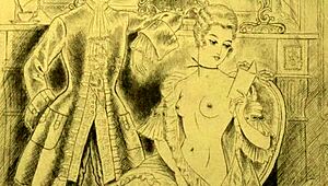 Vintage erotic illustration with classic sensual charm