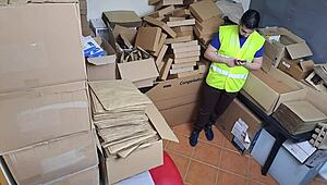 Sexy Latina Goddess Boss Spots Employee on Phone During a Heated Moment