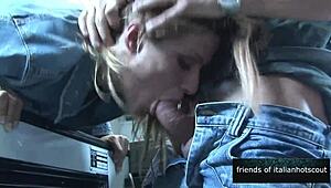 hey, wanna see this slutty italian blonde milf get pounded at the supermarket?