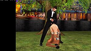 Cartoon characters enjoy sweet sex appetizer