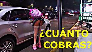 Public Whore Flashes Miniskirt in Outdoor Exhibitionist Stunt