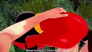 Elastigirl fucks in forest mission!