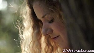 Classy Euro model surprises with outdoor masturbation session