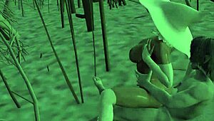 omg, white queen bangin a snow elf in 3d cartoon, i mean, wow... those big titties in snow!