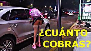 Public Whore Flashes Miniskirt in Outdoor Exhibitionist Stunt