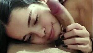 White Moon Gives Deepthroat Blowjob to Warm Up!