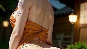 3d animated asian students shocked by wild pussy play