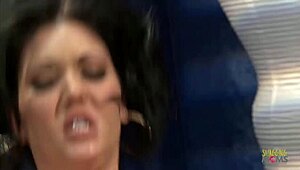 Movie audition success for brunette milf with big tits pussy licking, bent over anal, cowgirl riding, and cum on big ass