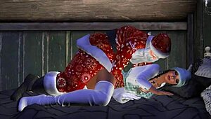 Christmas Santa Uses Back Door Instead