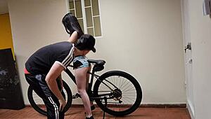 Damn! Sexy Asian Learns to Ride Bike and Gets Fucked Hard!
