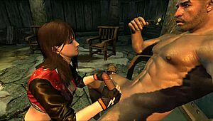 Sudden 3D Action with Miya in Skyrim