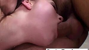 Skinny Brunette Sasha Takes Cock Deep