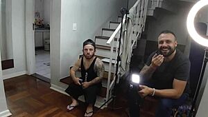 a an�zinha rabuda in a wild orgy and backstage action