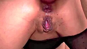 anal turns this slutty milf into a squirting mess at home