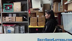 Little Shoplifter Sucks And Rides In Hardcore Session With Facial!