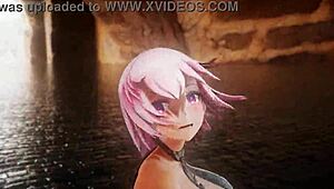 Mashu Kyreilight MMD Lupin R18 with Big Tits in Action