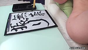 Japanese Brunette Renka Shimizu Delivers Footjob on Hard Cock Uncensored