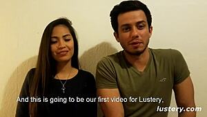 Smoking hot girlfriend sucks her boyfriend's big cock then fucks him in missionary and cowgirl