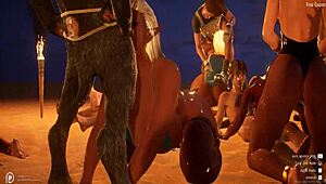 3D动漫野生动物群交狂欢