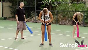 Wow! Fun Sex Games Outside Turn Into Naughty Swinger Orgy!
