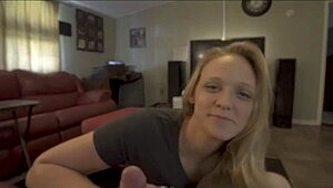 mia vallis, hot older college step sister, gives intense handjob