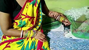 newly married bahu catches sasur masturbating then gets fucked in desi hindi