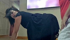 getting fucked hard on the kitchen floor