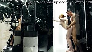 Stepbrother cums inside me during quick wet pussy bang