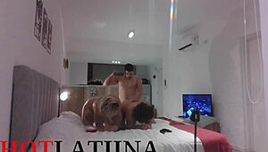 New Year Trio With Big Ass Latina In Doggystyle Cumshot!