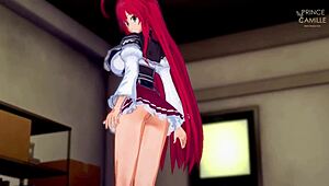 rias gremory learning how to fuck like a porn star - hs dxd