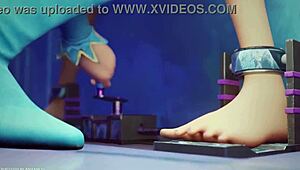 冷天动漫大屁股妹子热身狂干