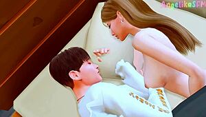 变态继妹勾引继兄玩肛交