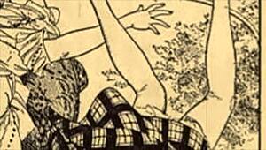 Hey, vintage illustration with erotic cartoon vibes! 😊