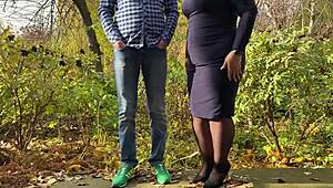 Curvy Mother-in-Law Wears Stockings Just for Me