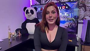 Amateur virgin loses virginity outdoors with dirty talk and natural tits