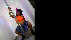 Latina student dances sexy to seduce english teacher for pussy approval!