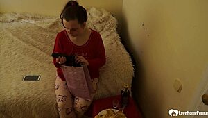 Hot stepdaughter, wanna show me that dildo trick?