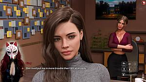 Steps Of Debauchery 10: Brunette In College Skirt With No Panties Under The Desk In Public Brothel