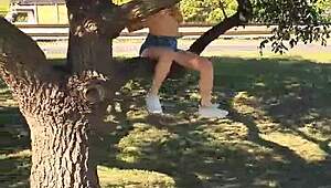 peeing from a tree in gral paz with laughter