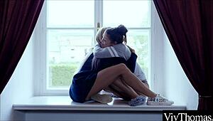 Hot Lesbian Stepsisters Crave Each Other's Pussy in Close-Up Doggystyle Action.