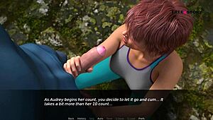 Watch as audrey gives john a handjob while they watch the couple