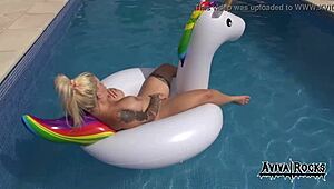 Aviva Rocks Masturbates on a Unicorn! So Sexy 😘