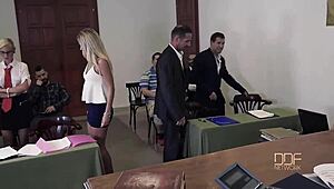 Xxx Justice with Judge Ordering Hot Group Sex and DP
