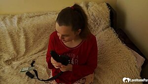 Hot stepdaughter, wanna show me that dildo trick?