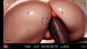 Anal Creampie Gapes Ass with Huge Black Cock